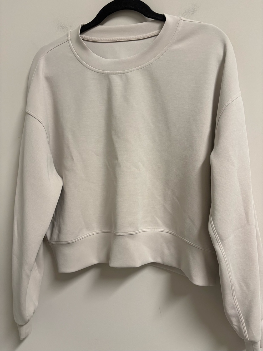 Lululemon Softstreme Perfectly Oversized Cropped Crew Mojave Tan Size 6 - Picture 4 of 7
